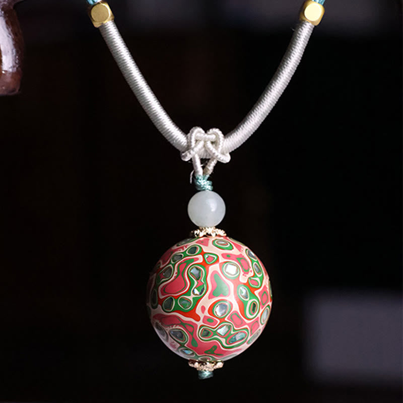 Buddha Stones Ebenholz Holz Bunte Lack Handwerk Perle Ruhe Halskette Anhänger - image 5