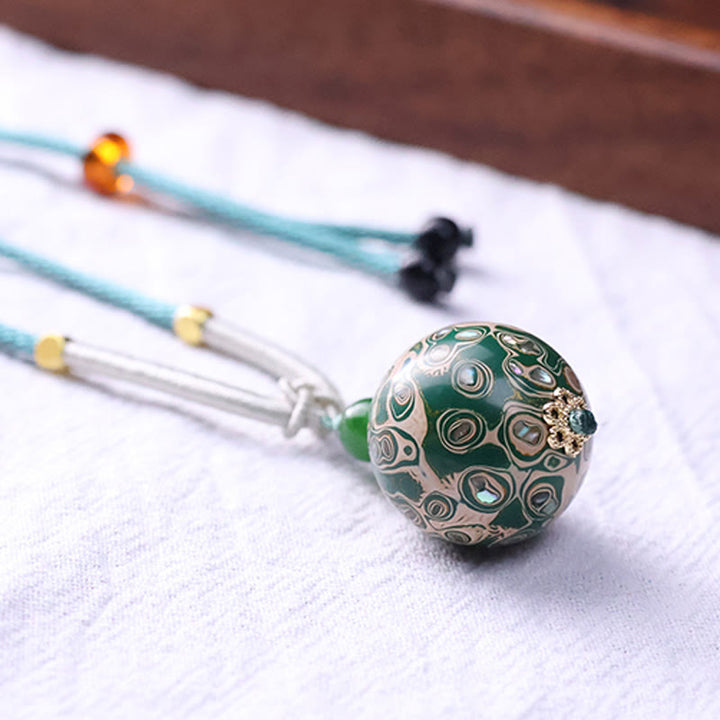 Buddha Stones Ebenholz Holz Bunte Lack Handwerk Perle Ruhe Halskette Anhänger - image 15