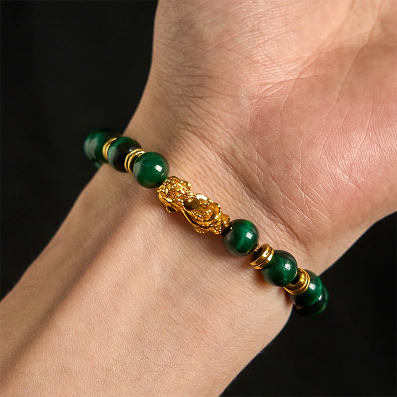 Buddha Stones, verschiedene Farben, Tigerauge-Perlen, Abstandsperlen, Pixiu-Armband für Reichtum und Mut - image 9
