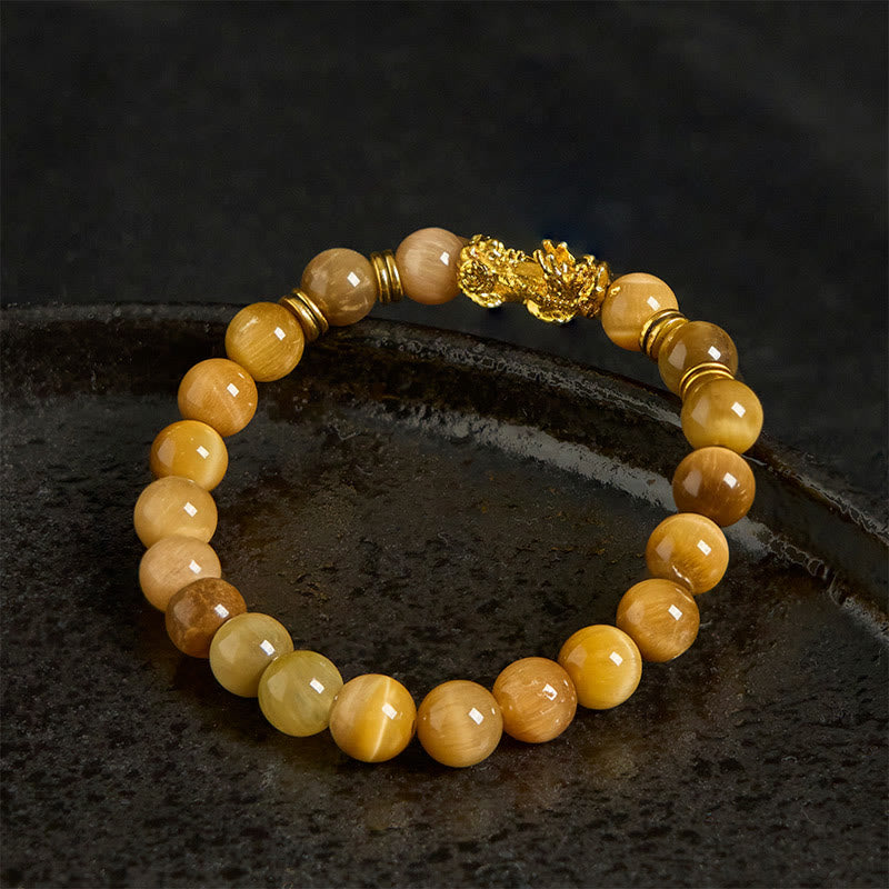 Buddha Stones, verschiedene Farben, Tigerauge-Perlen, Abstandsperlen, Pixiu-Armband für Reichtum und Mut - image 12