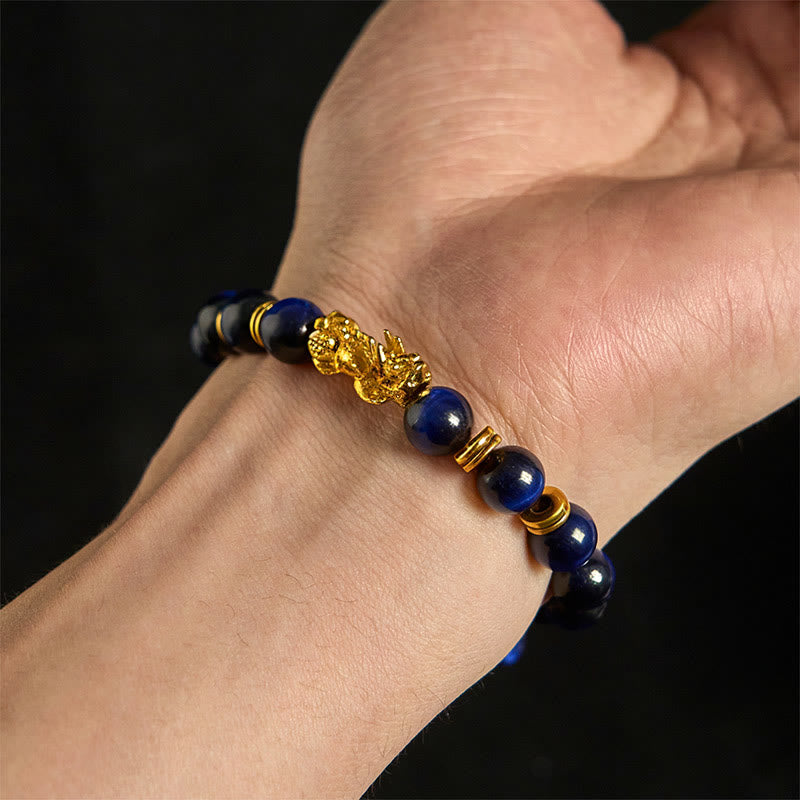 Buddha Stones, verschiedene Farben, Tigerauge-Perlen, Abstandsperlen, Pixiu-Armband für Reichtum und Mut - image 3