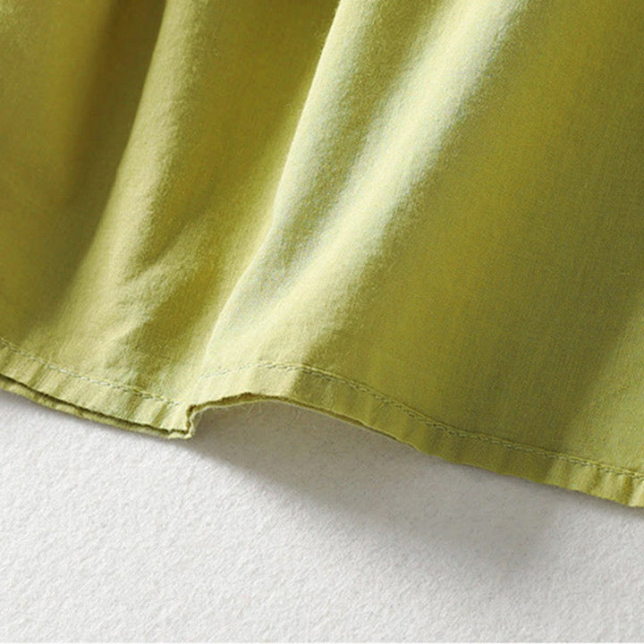 Buddha Stones – Einfarbige, weit geschnittene Damenhose mit Schnürung - image 17