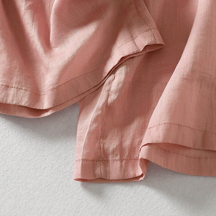 Buddha Stones – Einfarbige, weit geschnittene Damenhose mit Schnürung - image 24