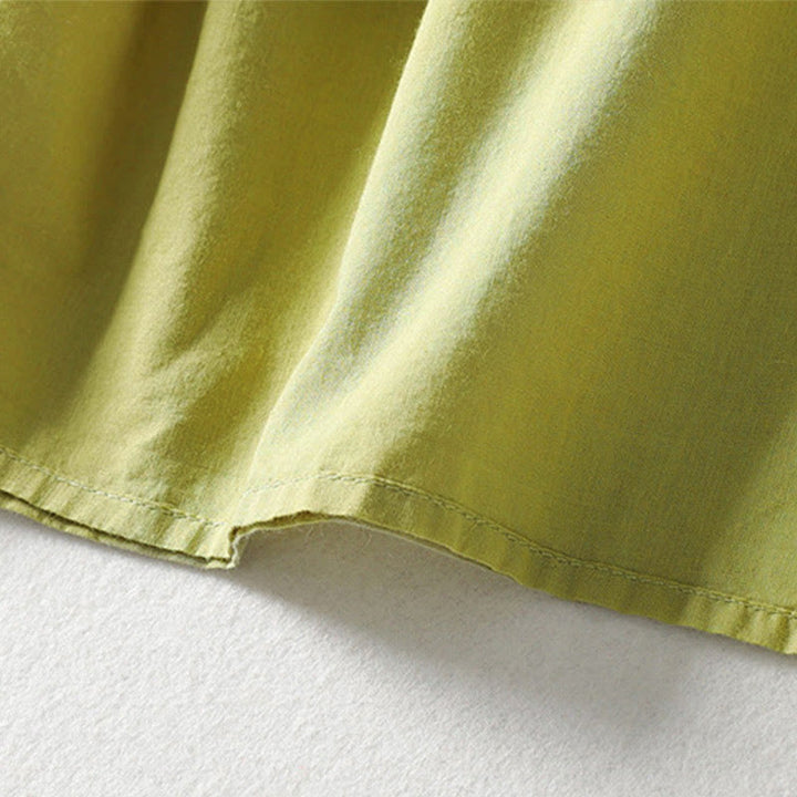 Buddha Stones – Einfarbige, weit geschnittene Damenhose mit Schnürung - image 22