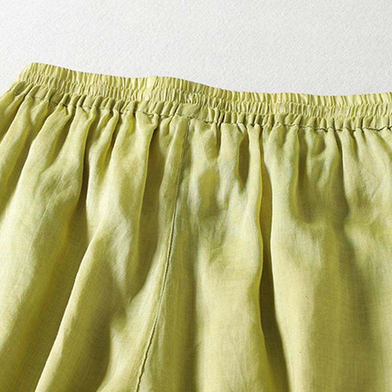 Buddha Stones – Einfarbige, weit geschnittene Damenhose mit Schnürung - image 15