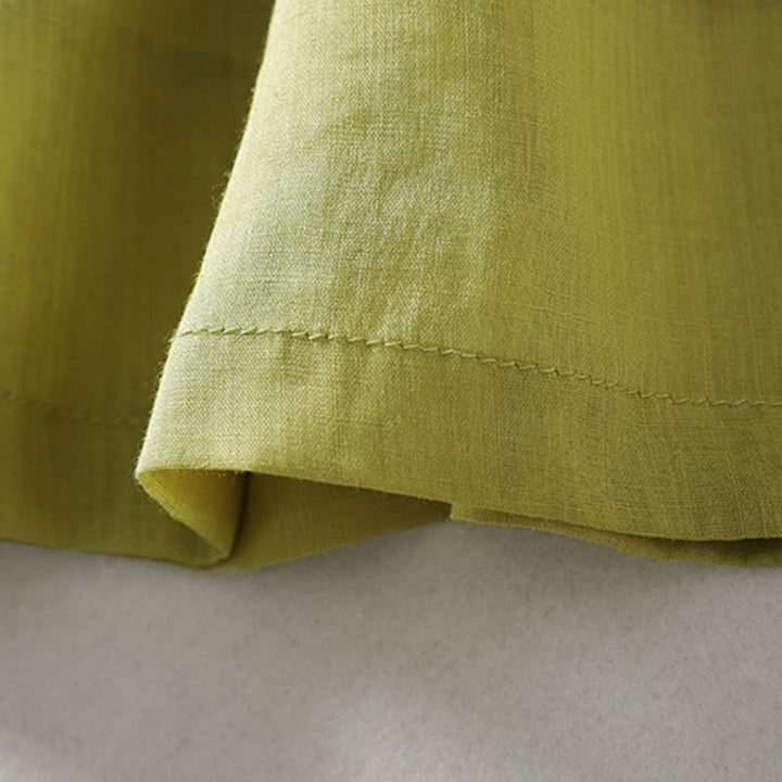 Buddha Stones – Einfarbige, weit geschnittene Damenhose mit Schnürung - image 19