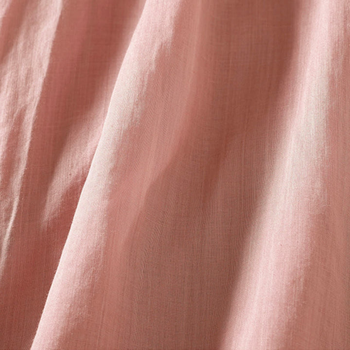 Buddha Stones – Einfarbige, weit geschnittene Damenhose mit Schnürung - image 25