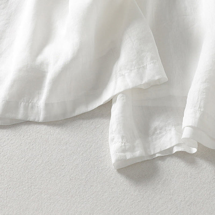 Buddha Stones – Einfarbige, weit geschnittene Damenhose mit Schnürung - image 10