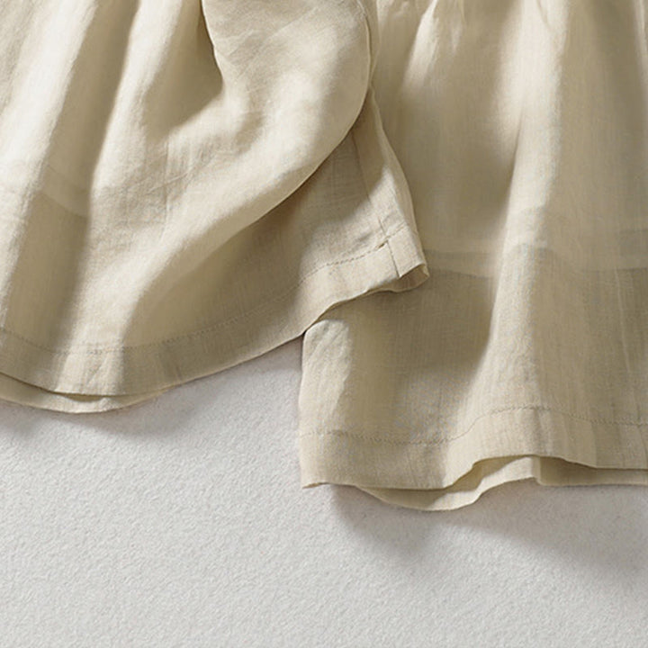 Buddha Stones – Einfarbige, weit geschnittene Damenhose mit Schnürung - image 4