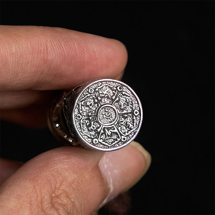 Buddha Stones Om Mani Padme Hum Ghau Gebetsbox Kupfer vergoldet Silber Glück Schlüsselanhänger - image 5