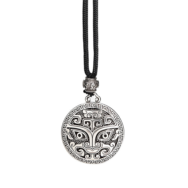 Buddha Stones Taotie Om Mani Padme Hum Kupfer vergoldet Silber Reichtum Halskette Anhänger - image 14