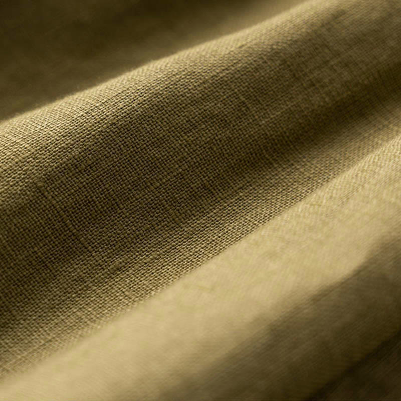 Buddha Stones Caprihose, einfarbig, Länge 7–8, Baumwolle, Leinen, Damenhose mit weitem Bein und Taschen - image 14