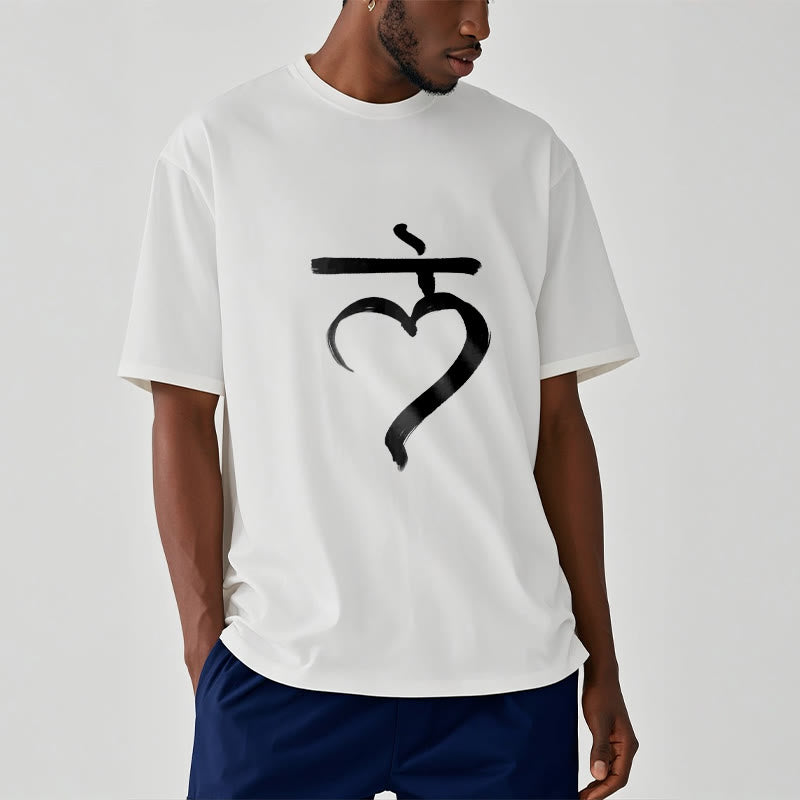 Buddha Stones Lässiges Lam Mantra Sanskrit Baumwoll-T-Shirt - image 7