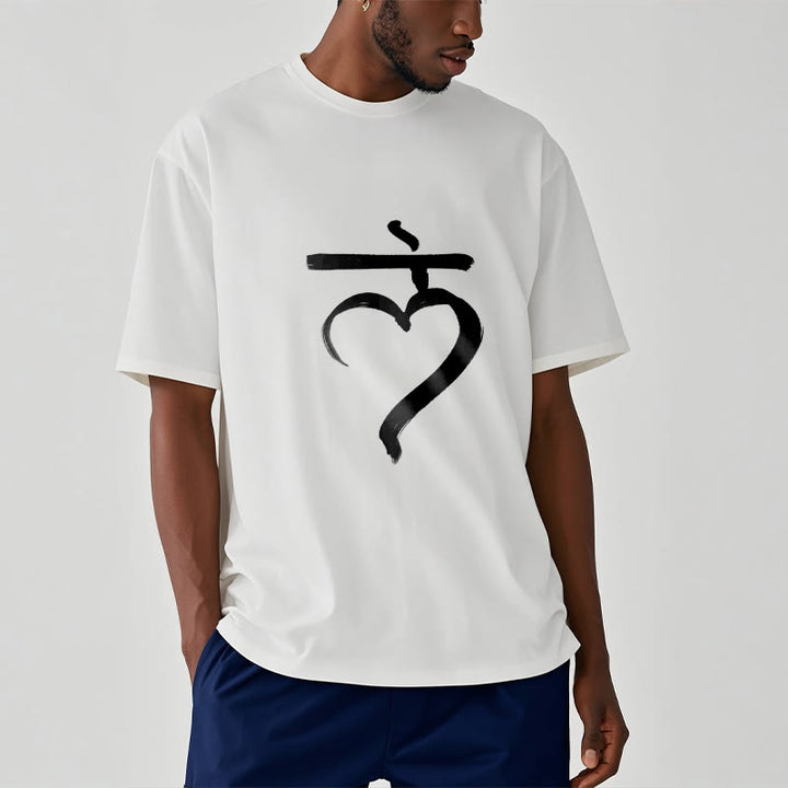 Buddha Stones Lässiges Lam Mantra Sanskrit Baumwoll-T-Shirt - image 7