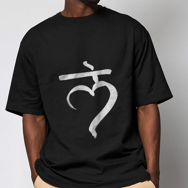 Buddha Stones Lässiges Lam Mantra Sanskrit Baumwoll-T-Shirt - image 2