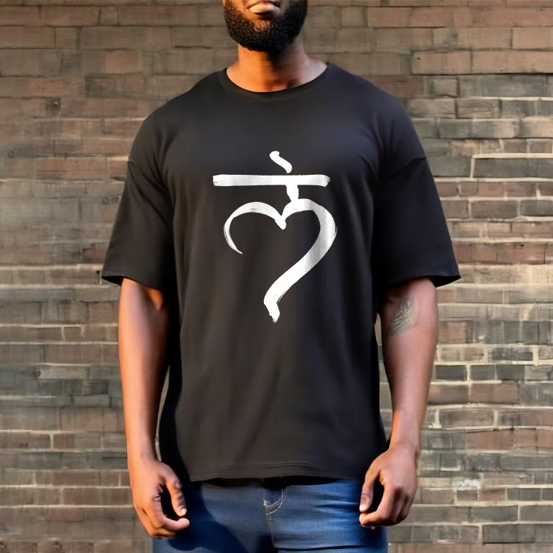 Buddha Stones Lässiges Lam Mantra Sanskrit Baumwoll-T-Shirt - image 3