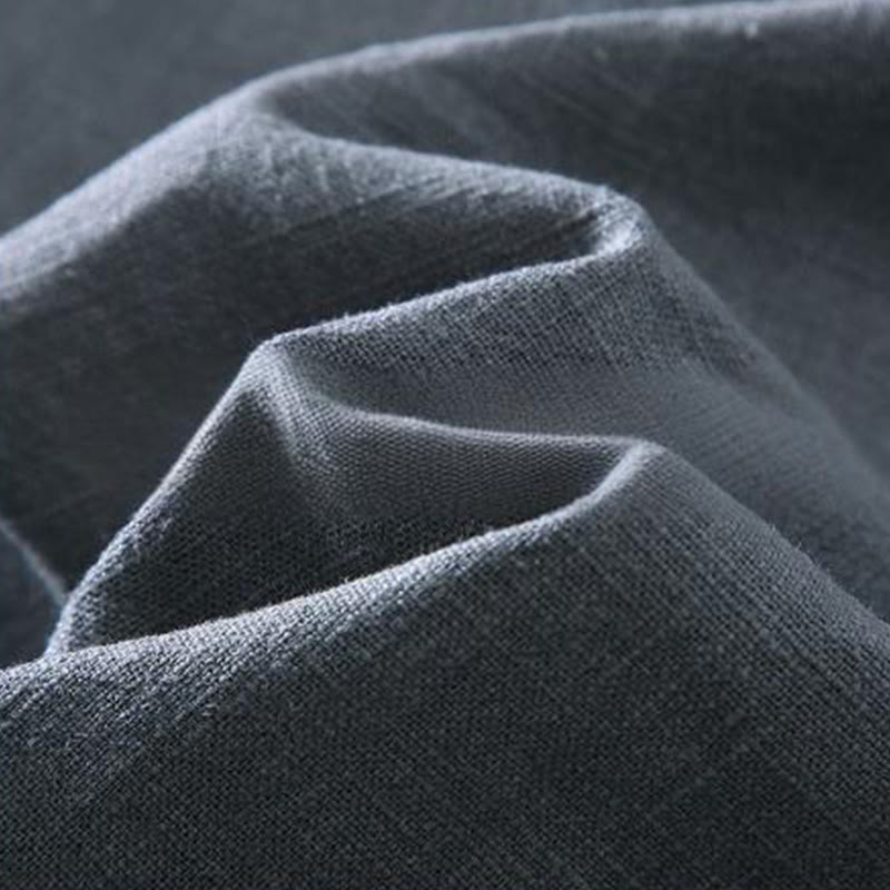 Buddha Stones Commute – Schlichte Herrenjacke aus Ramie-Leinen mit langen Ärmeln und Knopf-Revers-Design mit Taschen - image 7