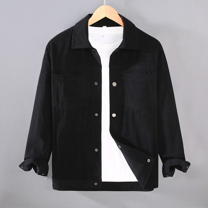 Buddha Stones Commute Revers Design Knöpfe Herren Langarmjacke mit Taschen - Schwarz - US/ UK/AU42,EU52 (3XL) - image 7