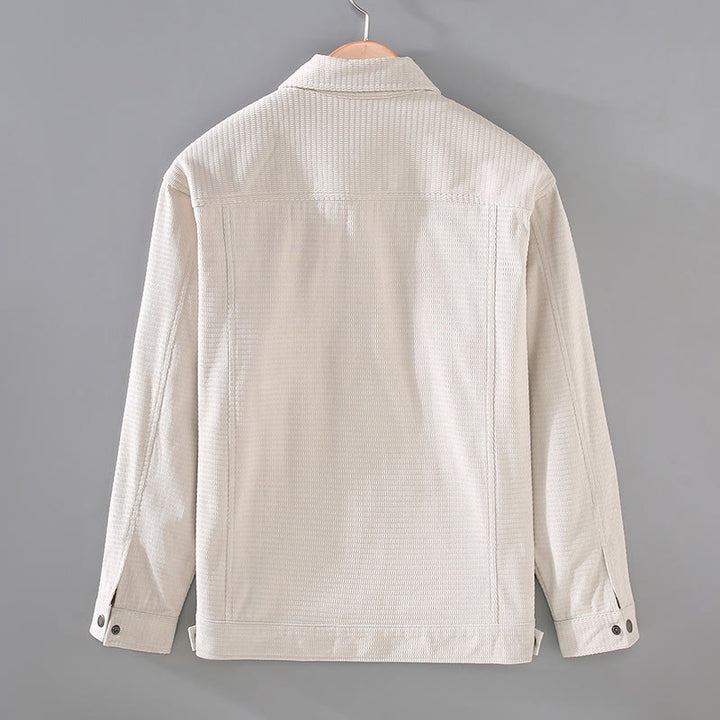 Buddha Stones Commute Revers Design Knöpfe Herren Langarmjacke mit Taschen - image 2