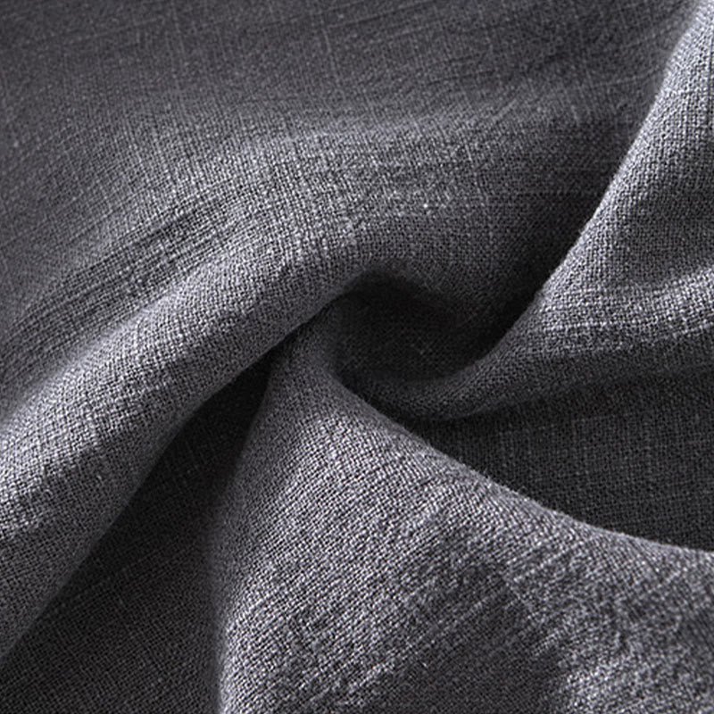 Buddha Stones Commute – Schlichtes, einfaches Knopfdesign – Langärmlige Ramie-Leinenjacke für Herren mit Taschen - image 22