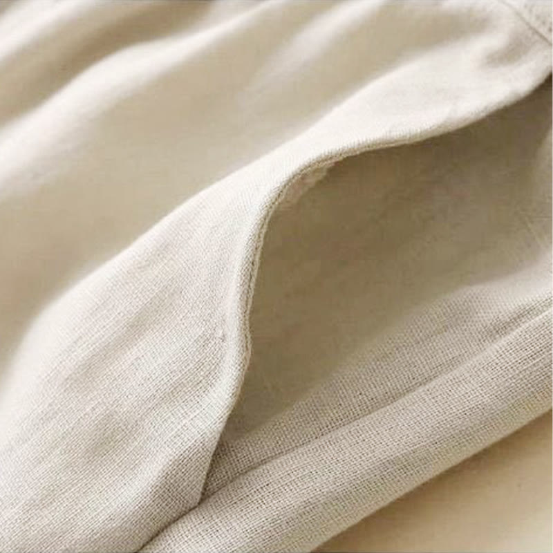 Buddha Stones – Lässige Hose mit hoher Taille, Schnürung und weitem Bein und Taschen - image 26