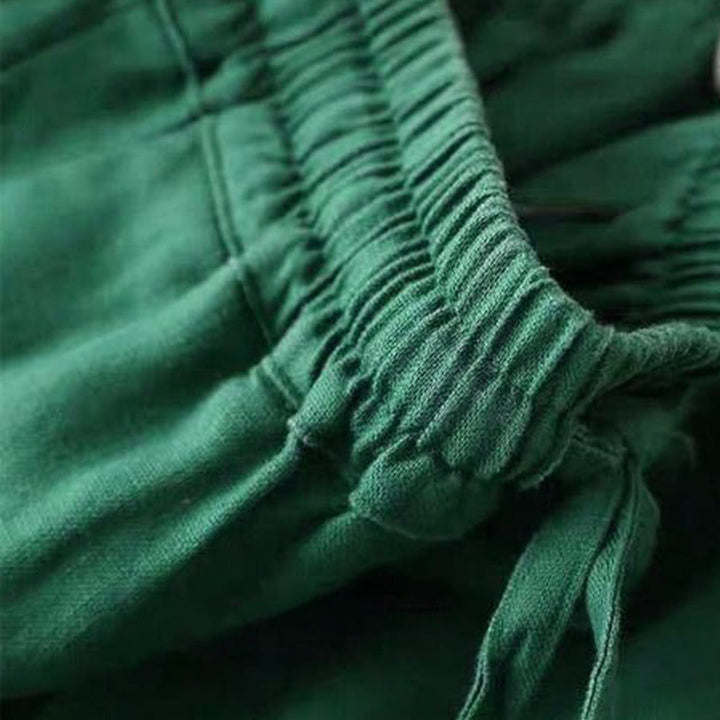 Buddha Stones – Lässige Hose mit hoher Taille, Schnürung und weitem Bein und Taschen - image 11