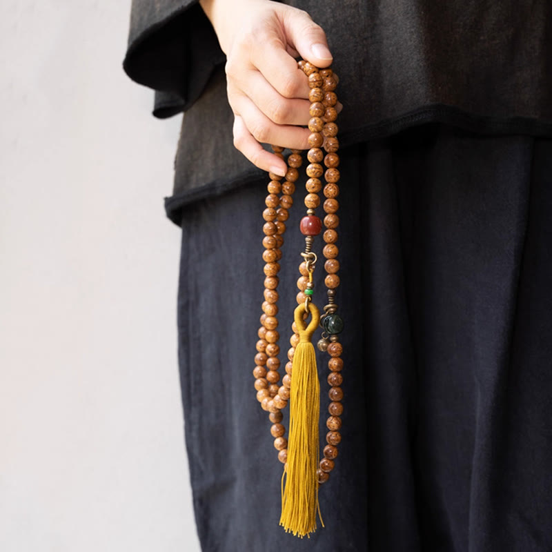 108 Mala Perlen Bodhi Seed Wisdom Peace Quastenarmband - image 4