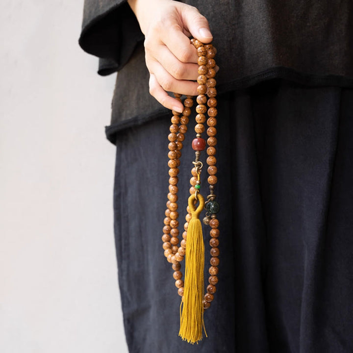 108 Mala Perlen Bodhi Seed Wisdom Peace Quastenarmband - image 4
