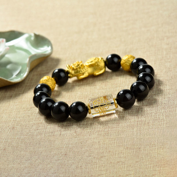 Buddha Stones , Fengshui, Kupfer, Pixiu, Regenbogen-Obsidian-Perlen, Reichtum-Armband - image 19