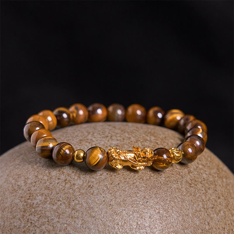 Buddha Stones, verschiedene Farben, Tigerauge-Perlen, Pixiu-Armband für Reichtum und Mut - image 2