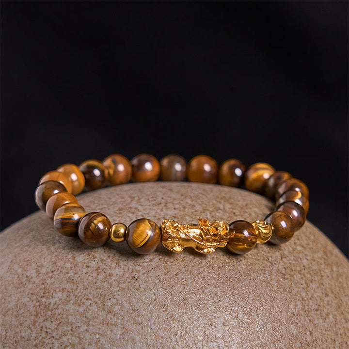 Buddha Stones, verschiedene Farben, Tigerauge-Perlen, Pixiu-Armband für Reichtum und Mut - image 2