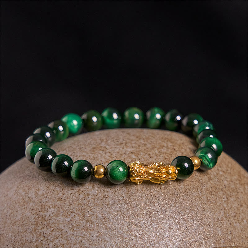 Buddha Stones, verschiedene Farben, Tigerauge-Perlen, Pixiu-Armband für Reichtum und Mut - image 22