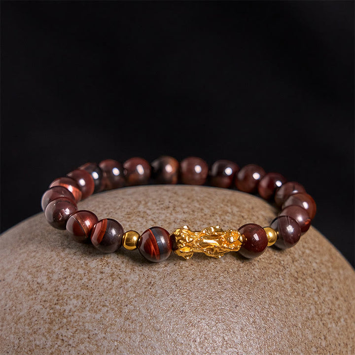 Buddha Stones, verschiedene Farben, Tigerauge-Perlen, Pixiu-Armband für Reichtum und Mut - image 17