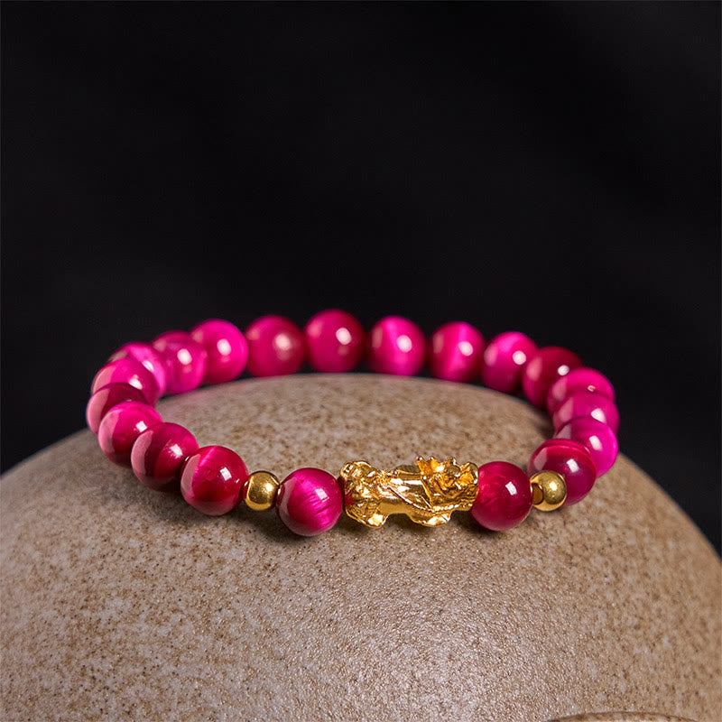 Buddha Stones, verschiedene Farben, Tigerauge-Perlen, Pixiu-Armband für Reichtum und Mut - image 13