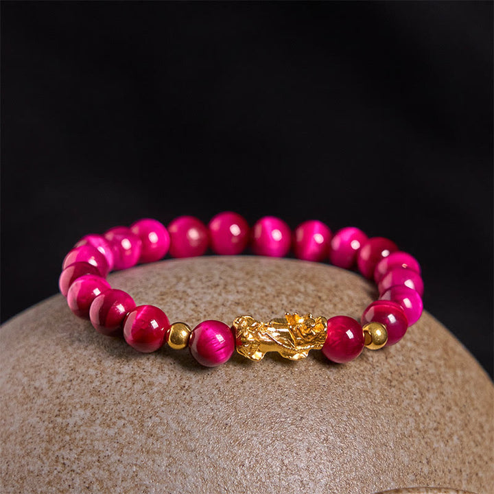 Buddha Stones, verschiedene Farben, Tigerauge-Perlen, Pixiu-Armband für Reichtum und Mut - image 13
