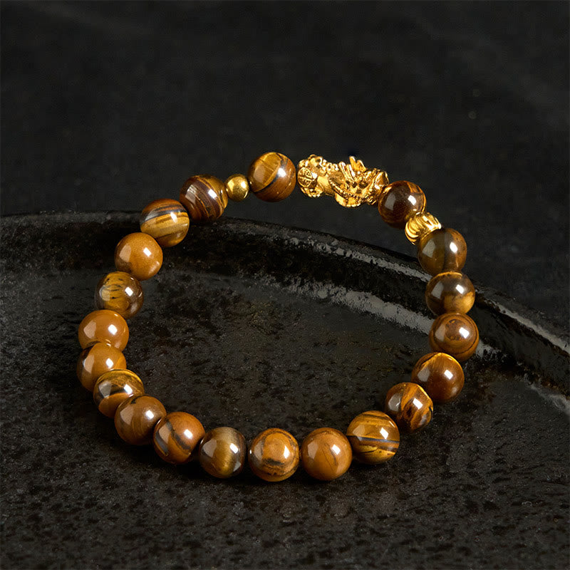 Buddha Stones, verschiedene Farben, Tigerauge-Perlen, Pixiu-Armband für Reichtum und Mut - image 3