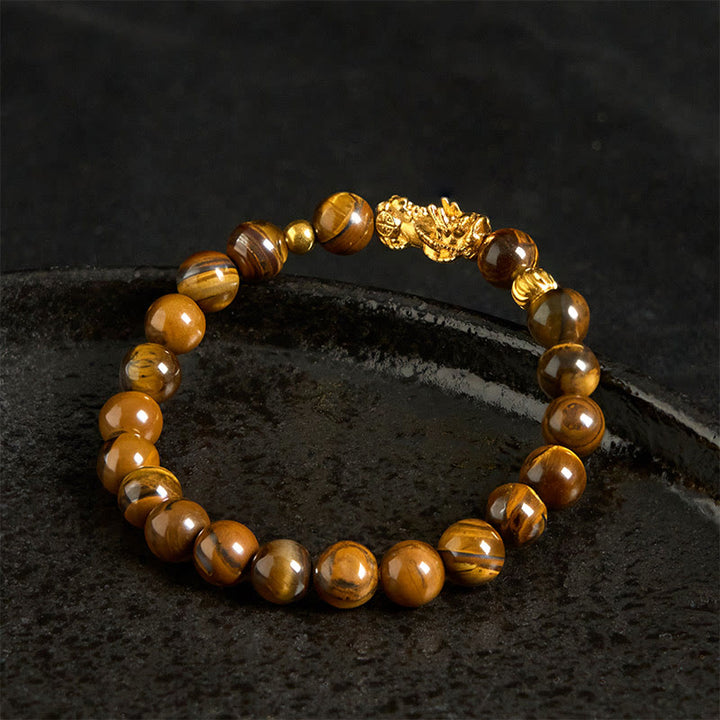 Buddha Stones, verschiedene Farben, Tigerauge-Perlen, Pixiu-Armband für Reichtum und Mut - image 3