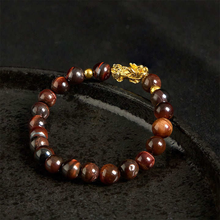 Buddha Stones, verschiedene Farben, Tigerauge-Perlen, Pixiu-Armband für Reichtum und Mut - image 18
