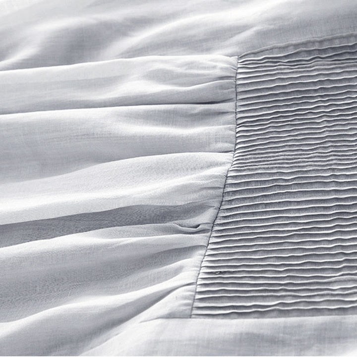 Buddha Stones – Lässiges, schlichtes Midikleid aus Baumwolle mit Akkordeonfalten, V-Ausschnitt, kurzen Ärmeln und Taschen - image 24