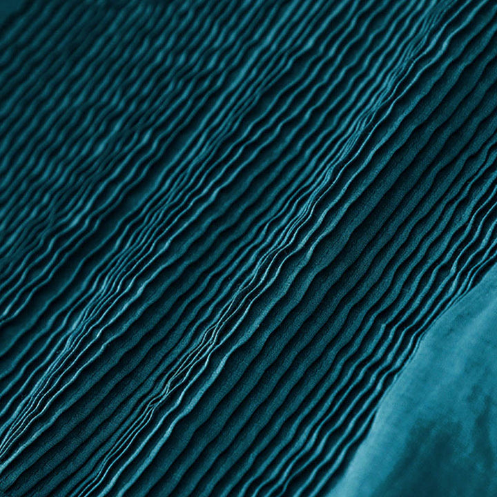 Buddha Stones – Lässiges, schlichtes Midikleid aus Baumwolle mit Akkordeonfalten, V-Ausschnitt, kurzen Ärmeln und Taschen - image 44