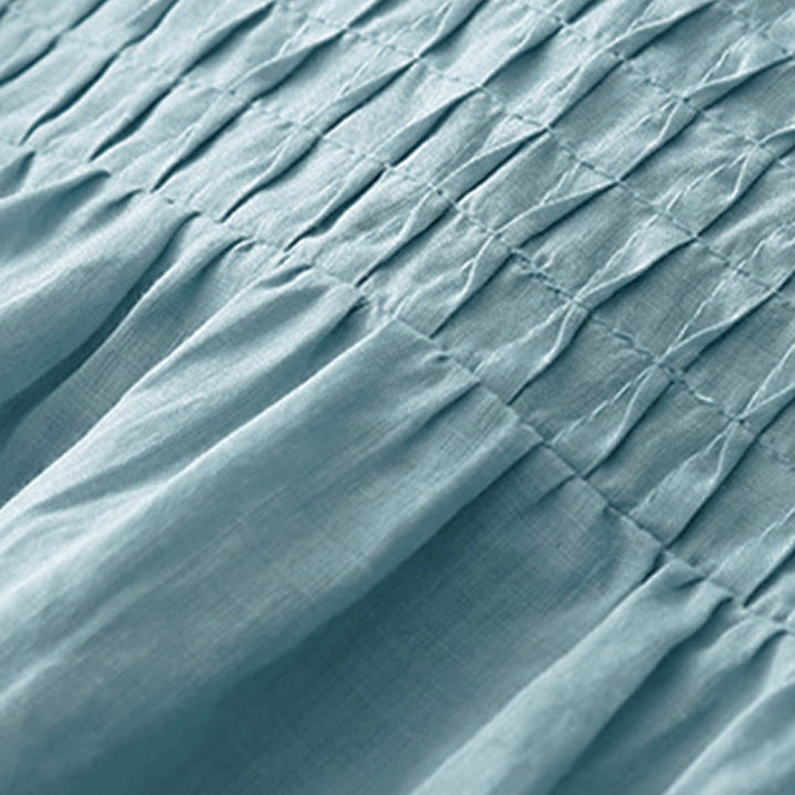 Buddha Stones Lässiges, einfarbiges, lockeres Damen-Baumwollhemd mit V-Ausschnitt und halblangen Ärmeln - image 28