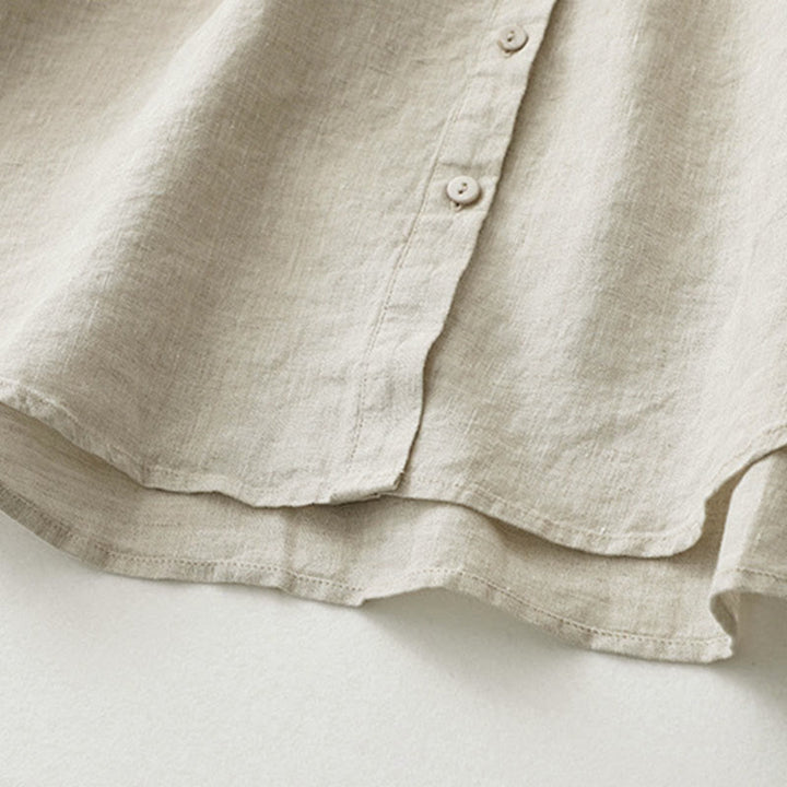 Buddha Stones – Einfarbiges Hemd mit Knopfleiste und Dreiviertelärmeln - image 9