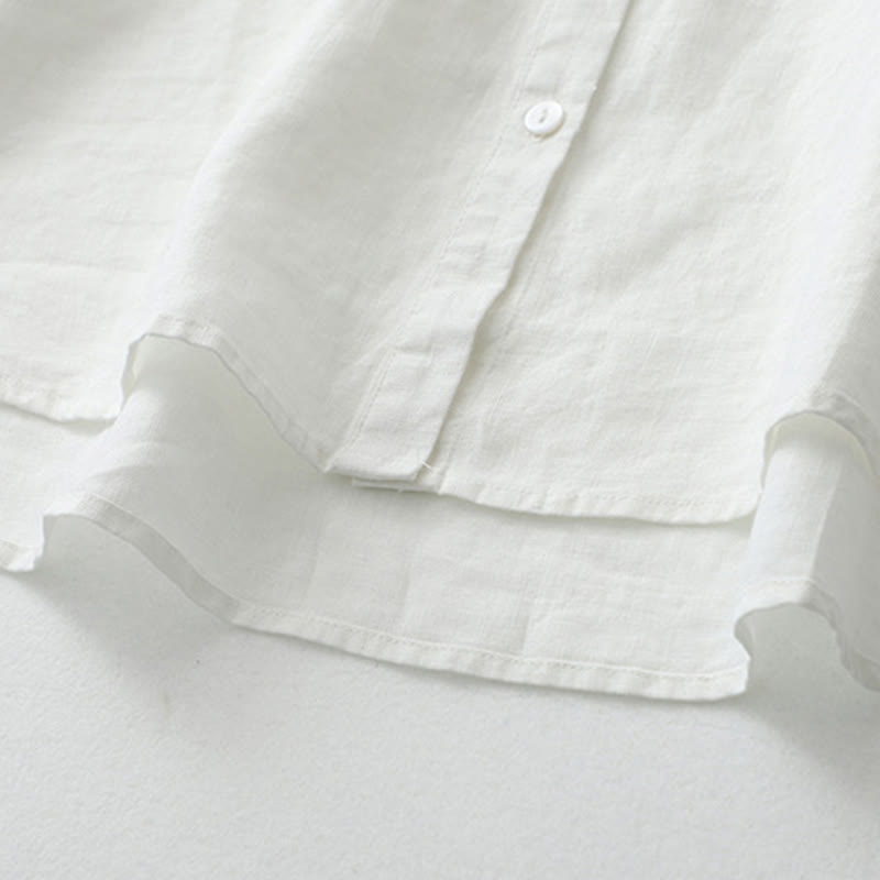 Buddha Stones – Einfarbiges Hemd mit Knopfleiste und Dreiviertelärmeln - image 30