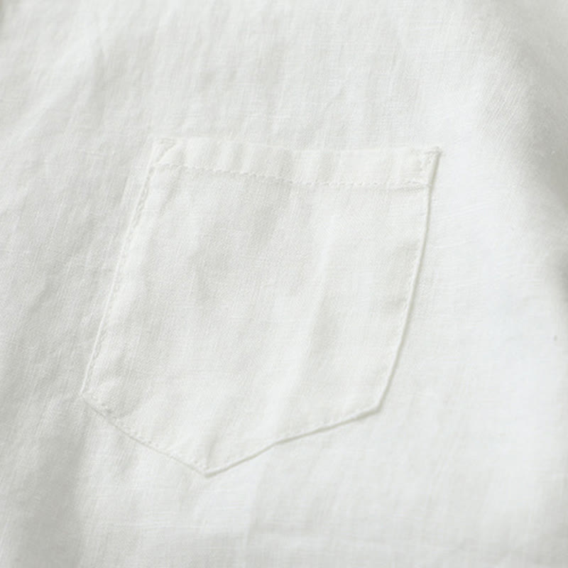 Buddha Stones – Einfarbiges Hemd mit Knopfleiste und Dreiviertelärmeln - image 29