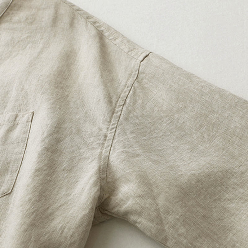 Buddha Stones – Einfarbiges Hemd mit Knopfleiste und Dreiviertelärmeln - image 8