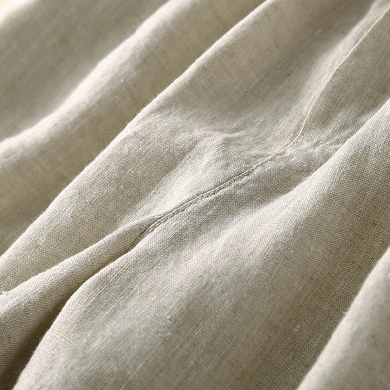 Buddha Stones Damen-Shorts aus Baumwolle mit einfarbiger Unterseite, hohlem Spitzendesign und Schnürung und Taschen - image 5