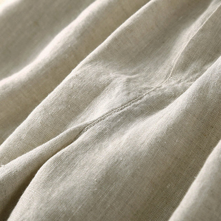 Buddha Stones Damen-Shorts aus Baumwolle mit einfarbiger Unterseite, hohlem Spitzendesign und Schnürung und Taschen - image 5