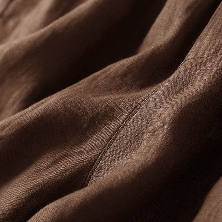 Buddha Stones Damen-Shorts aus Baumwolle mit einfarbiger Unterseite, hohlem Spitzendesign und Schnürung und Taschen - image 41