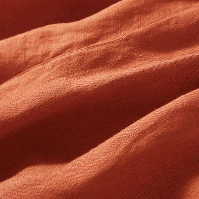 Buddha Stones Damen-Shorts aus Baumwolle mit einfarbiger Unterseite, hohlem Spitzendesign und Schnürung und Taschen - image 45