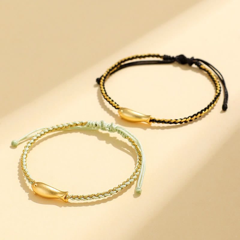 Buddha Stones 999 Sterling Silber Glücks-Koi-Fisch-Schutzseil-Armband - image 16